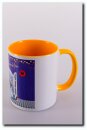 Krimi-Minnies Weihnachtstasse goldgelb